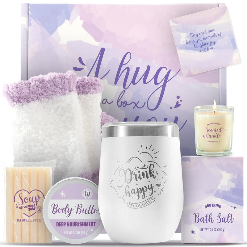 BODY & EARTH Self Care Gifts for Women, Birthday Gifts 6Pcs Gift Basket, Spa Bath Sets for Women, Mothers Gifts for Mom
