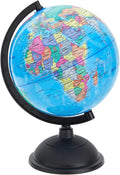 Juvale Rotating World Globe with Stand for Kids Learning, 8-Inch Spinning Earth Globe for Classroom Geography Education