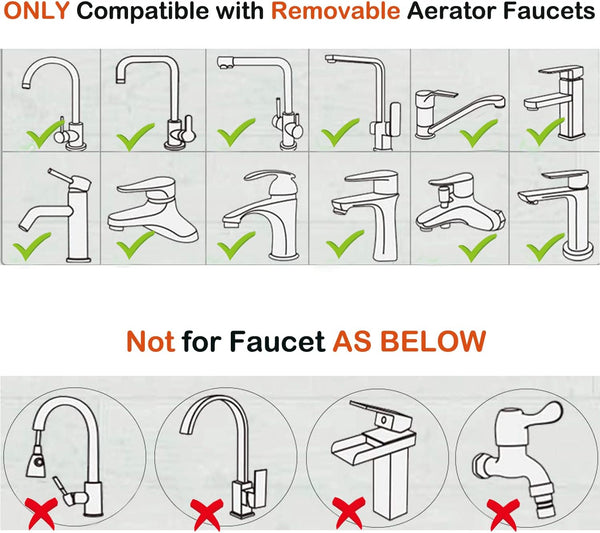 Garden Hose to Sink Faucet Adapter, 2 Pack Kitchen Sink Faucet Adapter Connect to Different Hoses, Brass Adapter for Female to Male and Male to