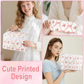 3Pcs Cotton Quilted Makeup Bag for Women Girls Large Small Travel Floral Cosmetic Bags Set Cute Coquette Pink Makeup Pouch for Purse Aesthetic