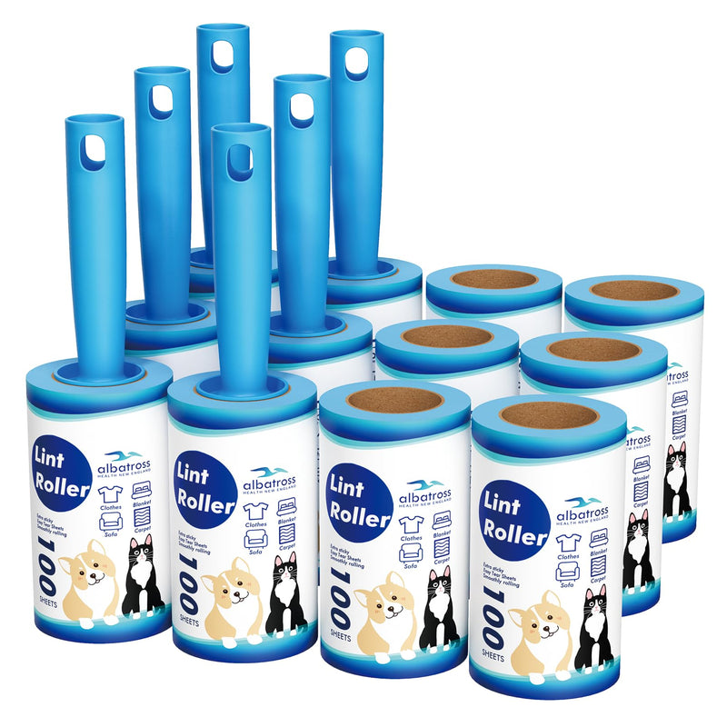 Lint Rollers for Pet Hair Extra Sticky, 1200 Sheets Mega Value Set Lint Rollers for Pet Hair Removal, Dog and Cat Lint Remover for Clothes,
