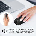 Wireless Mouse,2.4G USB Computer Mouse with 3-Level, Silent Quiet Click, Ergonomic, 6 Buttons Portable for Pc,Laptop,Chromebook,Mac - Black