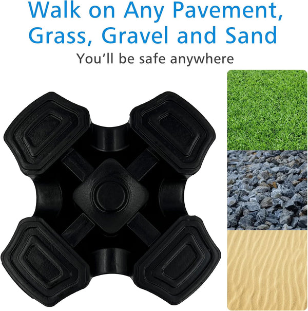 Quad Base Replacement Walking Cane Tips
