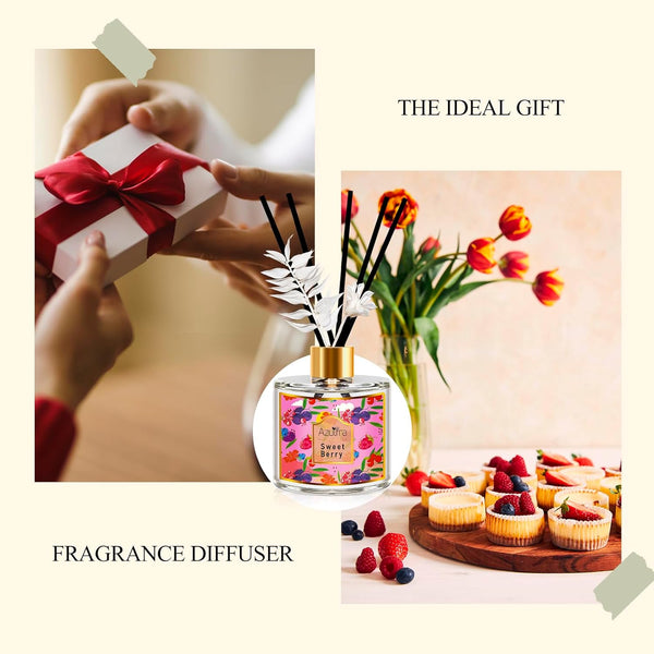 Reed Diffuser for Home, 6.7Oz Sweet Berry Scent Diffusers for Bathroom Air Freshener, Aromatherapy Diffuser for Room Office and Desk Decor