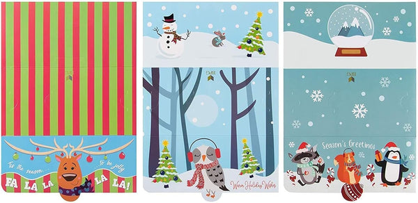Sustainable Greetings 36 Pack Christmas Money Holders for Cash, Money Holders for Christmas Gifts, Holiday Cards with Envelopes, 6 Holiday Designs