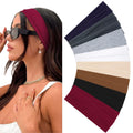 Headbands for Women 16 Pack Elastic Hair Bands for Women' Hair Non Slip Soft Cloth Fabric Headbands Womens Accessories, Neutrals Nude Solid Colors