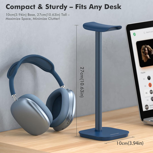 Headphone Stand, Desktop Headset Holder Heavy Base Desk Earphone Stand Aluminum Gaming Headset Hanger Rack for Airpods M