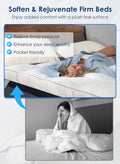QUEEN ROSE Mattress Topper Queen, Extra Soft Pillow Top Mattress Topper Queen for Firm Bed, Thick Baffle Box Cooling Cloud-Like down Alternative