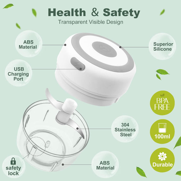 Electric-Herb-Grinder-Large-3.4Oz-Usb Rechargeable, 3.5'' Powerful Grinder for Dry and Fresh Herbs and Spices, Portable Waterproof, Better Control