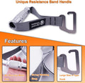 J Bryant Fitness Resistance Band Exercises Handles Heavy Duty Metal Gym Handles Stainless Steel Large Size Hook for Wide Pull up Resistance Band