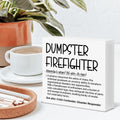 Funny Office Wooden Sign Dumpster Fire Desk Accessories This Little Light of Mine I'M Gonna Let It Shine Wood Block Box Sign Office Desk Shelf Decor