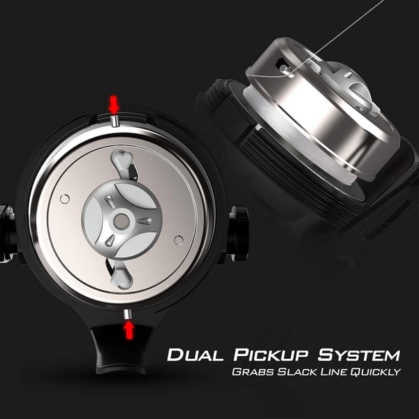 Kastking Brutus Spincast Fishing Reel,Easy to Use Push Button Casting Design,High Speed 4.0:1 Gear Ratio,5 Maxidur Ball Bearings, Reversible