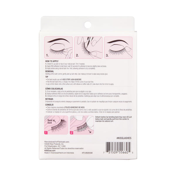 KISS so Wispy False Eyelashes Multipack 1, Full Bouncy Volume & Curl, Signature Wispy Effect, Quality Synthetic, Crisscross Pattern, Cruelty
