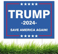MAXDUCK Trump 2024 Sign - Trump Signs for Yard Plastic Signs with Stakes 14â X 11âFor Outdoor Yard Garden Lawn Decorations