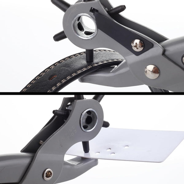UNCO- Leather Hole Punch Tool, 6 Different Hole Sizes (5/64", 3/32", 7/64", 1/8", 5/32", 3/16"), Durable Hole Punch for Watch Bands, Straps, Dog