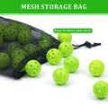 Plastic Golf Balls Practice Limited Flight Golf Training Ball Hollow Swing Practice Indoor Golf Balls with Mesh Drawstring Bag for Backyard