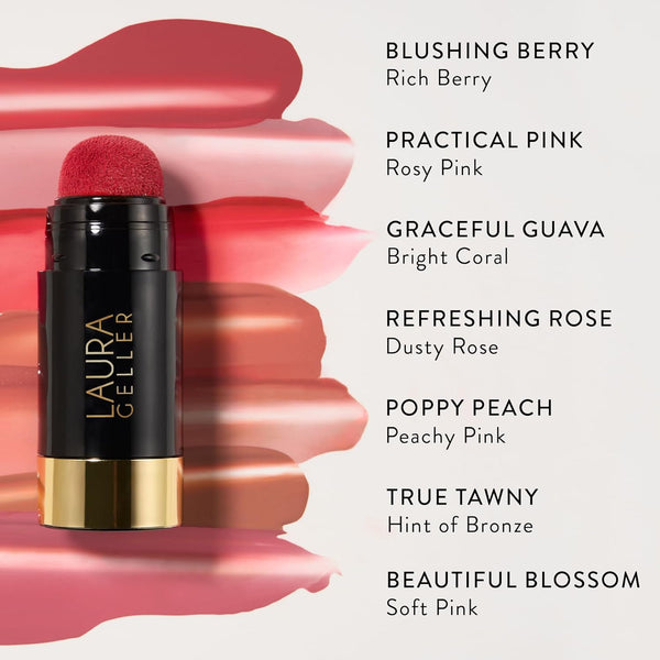 LAURA GELLER NEW YORK Serum Blush Tint, Lightweight Liquid Blush for Cheeks, Weightless Watercolor Sheer Finish, Practical Pink