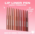 LANGMANNI 12 Colors Sculpting Matte Velvet Lip Liner Set,Smooth Creamy Texture,Waterproof and High Pigmented for Girls Daily Application Lip Makeup