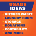 Hefty Strong 13 Gallon Trash Bags, Tall Kitchen Bags, Unscentedlarge Bags with Drawstrings, Durable Closure, Resists Leaks, Punctures, and Tears,