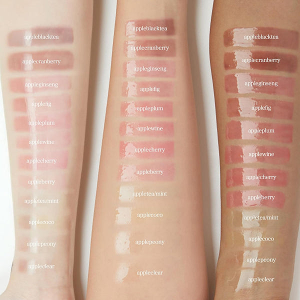 NOONI Korean Vegan Appleseed Lip Oil - Appleberry | Long-Lasting, Moisturizing, Plumping, Revitalizing for Dry Lips, Waterproof, No Peel Off,