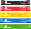 Resistance Bands, Set of 5 Bands â 5 Different Resistance Levels, Exercise Guide, Ebook, Carry Bag â 5X Booty Loop Band for Butt and Legs Women -