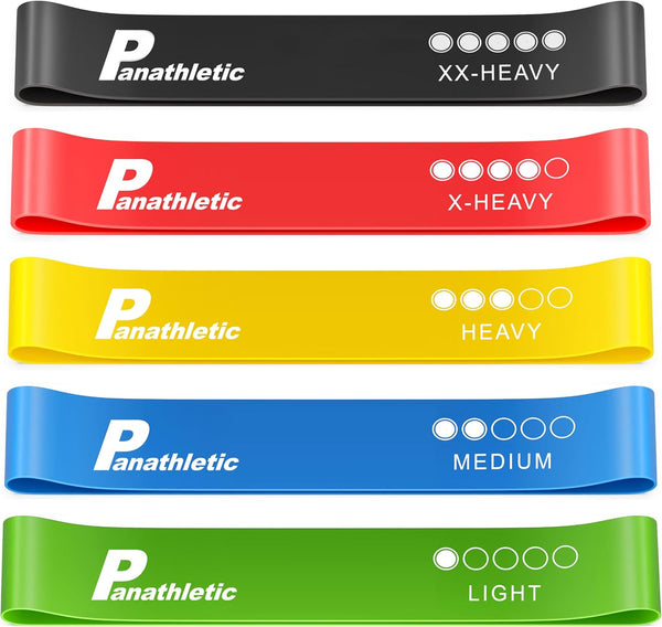 Resistance Bands, Set of 5 Bands â 5 Different Resistance Levels, Exercise Guide, Ebook, Carry Bag â 5X Booty Loop Band for Butt and Legs Women -