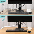 AGPTEK White Cable Sleeve Cover, 2 Pack 5Ft - 1.2 Inch Cord Management Wire Organizer under Desk, Home Office Computer Wire Cover Hider Cord