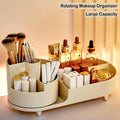 360Â° Rotating Vanity Makeup Organizer with Brush Holder, Large Spinning Cosmetic Storage for Skincare, Perfumes and Lotions