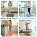 Silicone Foot Massager Mat, Large Reflexology Mat for Feet Relaxation, Portable Foot Acupressure Mat with Dual-Side Usage, Foldable Standing Desk