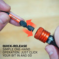 Railer Bit Holder Keychain 5Pc - 1/4 Inch Hex Shank Bit Holders - Quick Release Bit Holder for Nut Driver, Screwdriver & Drill Bits W/Key Chain