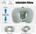 MABOZOO U-Shaped Hot Bathtub Pillow,Inflatable Spa Pillows for Hot Tub with Adjustable Button for Shower, Neck Support Headrest & Leg Pillow for