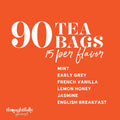 Thoughtfully Gourmet, Sending Positive Vibes Tea Gift Set, Tea Sampler Includes 6 Flavors of Tea with Uplifting Quotes, Great Get Well Gifts, Set