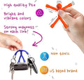 MAGMEN Magnetic Travel Toys, Stretchy, Fun, and Educational Fidget Toys for Kids and Adults Ages 3 and up Pack of 10 Solid