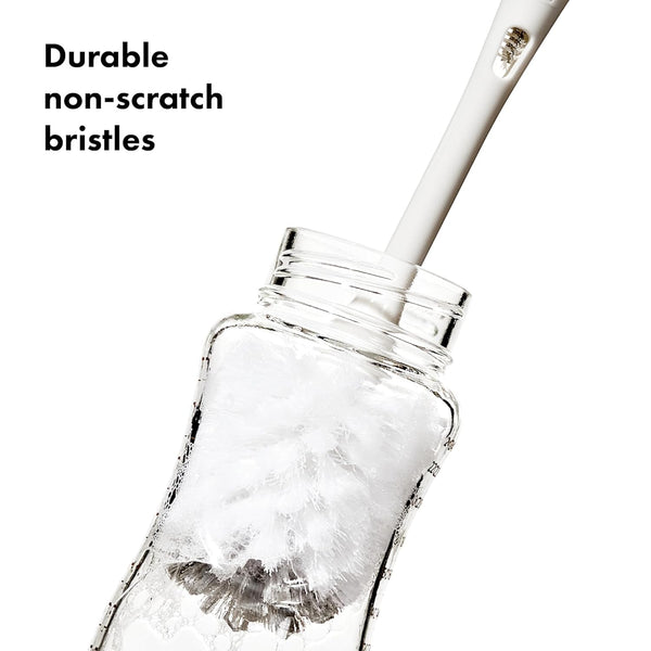 OXO Tot Bottle Brush with Nipple Cleaner and Stand - Gray