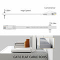 Cat 6 Ethernet Cable 60 Ft, Outdoor&Indoor, 10Gbps Support Cat8 Cat7 Network, Slim Long Flat Internet LAN Patch Cord, Cat6 Fast Speed Weatherproof