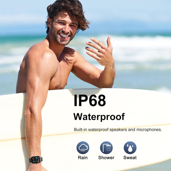 Smart Watch for Men Women, 1.96"HD Smartwatch (Answer/Make Call) with Heart Rate/Sleep Monitor/Spo2/Pedometer, 2025 New Fitness Watch 113+ Sport