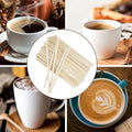 500Pcs Wooden Coffee Stir Sticks,Disposable Coffee Stirrers,5.5 Inches Biodegradable Compostable Eco-Friendly Wooden Stir Sticks,Round-End