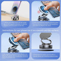 Vacuum Magnetic Phone Holder One-Handed Operation Foldable Adjustable Magnetic Phone Holder 360Â°Rotation for Car/Bathroom/Gym/Kitchen Multi-Scene