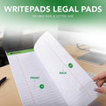 KAISA White Legal Pads Writing Pads Recycled Paper 5"X8" Narrow Ruled Lined Paper Small Legal Pad Perforated 50 Sheets Hard Back Notepads Writing