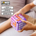 Power Your Fun Cubik LED Flashing Cube Memory Game - Electronic Handheld Game, 5 Brain Memory Games for Kids STEM Sensory Toys Brain Play Puzzle