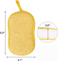 Multipurpose Kitchen Scrub Sponges, Heavy Duty Cleaning Non-Scratch Scrub Sponge, Reusable Microfiber Sponge for Household Cleaning, Random Colors