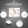 Clever Fox Habit Calendar Circle â 24-Month Inspirational Daily Habit Tracker with Colorful Pages â Routine & Goal Planner Journal (Black)