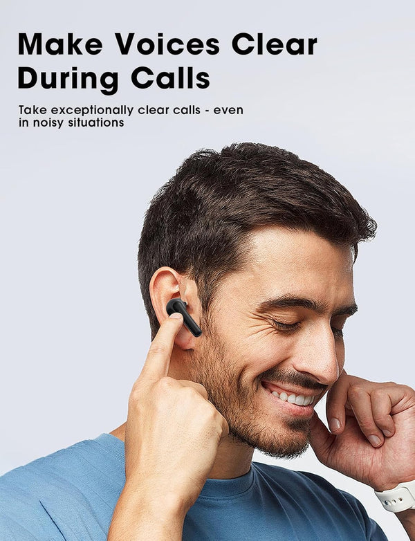 Wireless Earbuds, Bluetooth Ear Buds with Big Bass Stereo Sound, 48 Hours Playtime, Lightweight In-Ear Fit Earphones, IPX7, Hands-Free Calls with