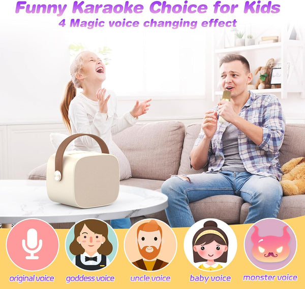 Mini Karaoke Machine,Funny Toys Christmas Birthday Gifts for Kids Age 4-12 Girls,Boys,Adults,Meguo Karaoke Microphone Toys for