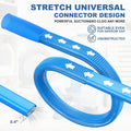 Dryer Vent Cleaner Kit Dryer Lint Vacuum Attachment with Stretch Universal Connector, Dryer Vent Cleaning Tool Vacuum Hose Lint Remover, Blue
