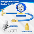 Refrigerator Freon Recharge Hose Kit-R134A R12 R22 Fridge Recharge Tool Kit with 2 BPV31 Bullet Piercing Tap Valves,1 R134A Self-Sealing Adapter,