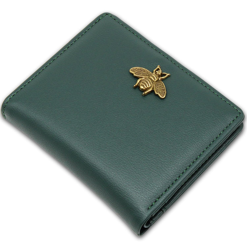 Small Women Wallet RFID Blocking Bifold Pocket Wallet Slim Compact Ladies Purse Mini Wallets For Women (Dark Green)
