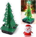 3D Xmas Christmas Tree DIY Model Assemble Kit with 7 Color Flashing RGB LED Circuit Funny Electronic Science Experiment Kit STEM Project PCB Board