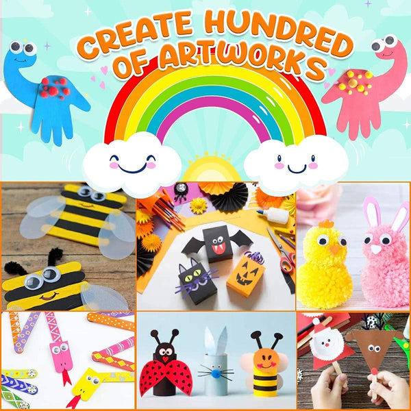 Goodyking Arts and Crafts Supplies for Kids - All in One Kid Crafts Toddler Activities Kids School Supplies Age 4 5 6 7 8 Years Old Craft Art