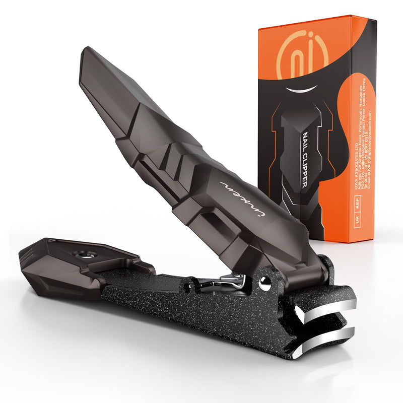 Nail Clippers for Men with Catcher â No Splash, Self-Collecting Premium Steel Clippers for Fingernails & Toenails, Ideal Gift & Grooming Gifts,